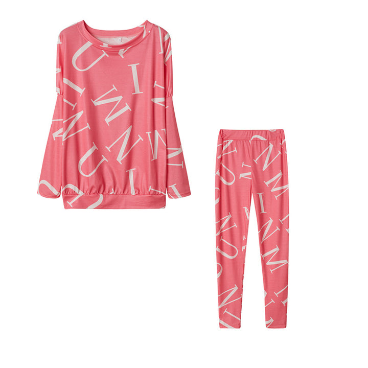 Chic and Stylish Lounge Set for Ladies with Letter Print