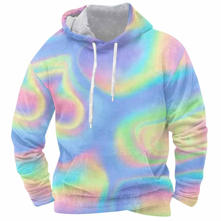 Men's hoodie with dynamic marble pattern Lune London