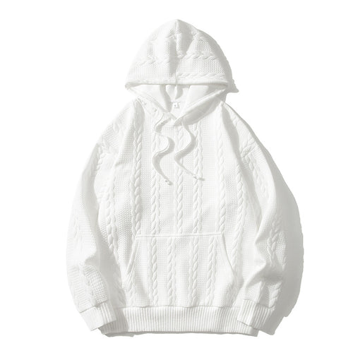 Men's hooded tracksuit tops with textured pattern Lune London