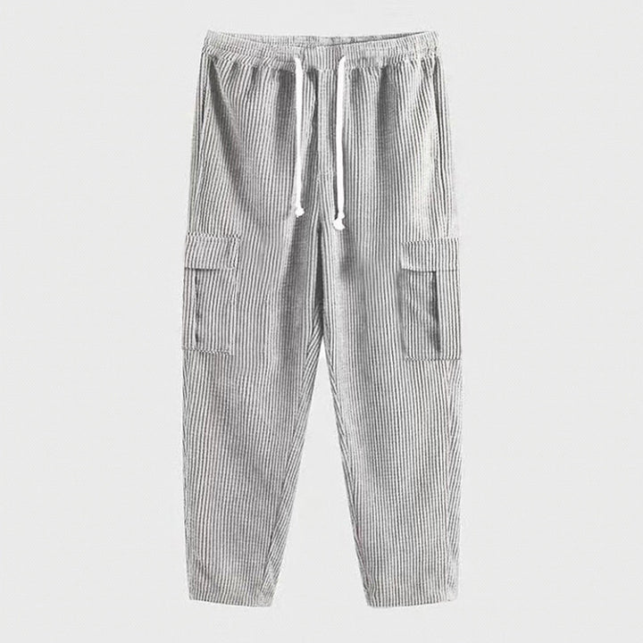 Men's comfortable cargo pants with adjustable waistband and side pockets Lune London