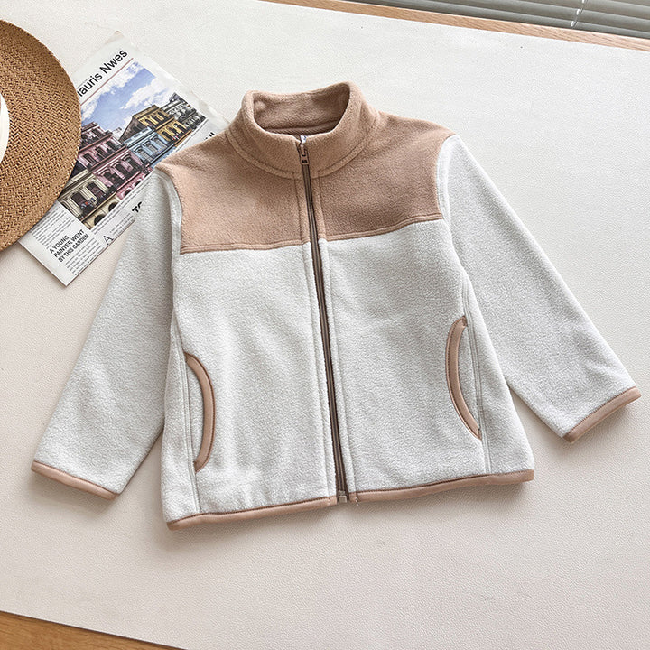 Veste en polaire pour femmes avec col haut et poches zippées pratiques Chic & Stil