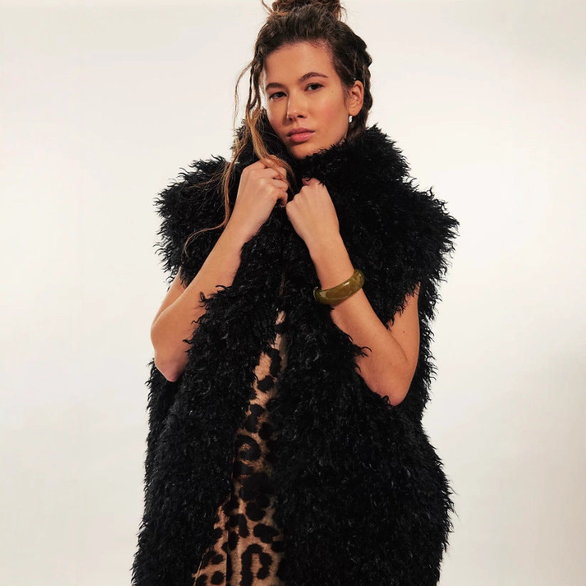 Ladies fur vest Lune London