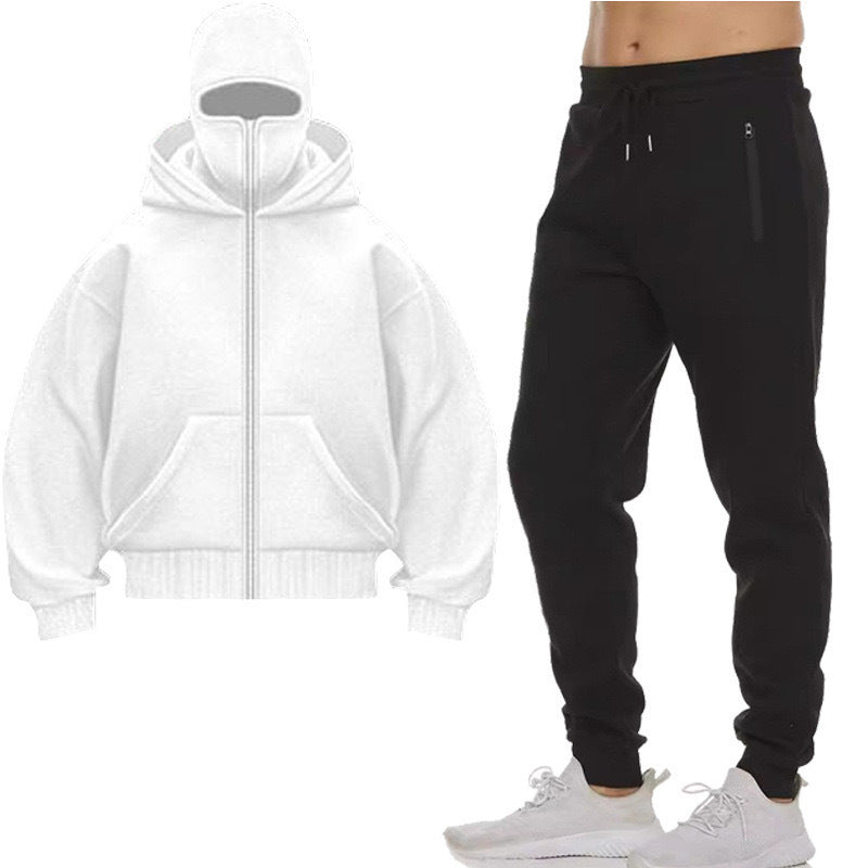 Women's hooded sweat jacket with practical continuous zipper placket and large pockets Lune London