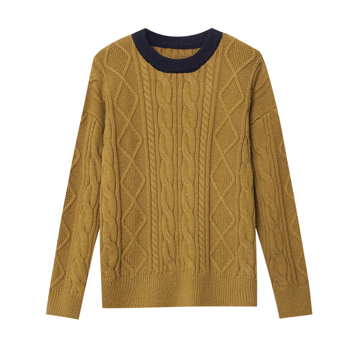 Women's chunky knitted pullover with cable pattern Chic & Stil