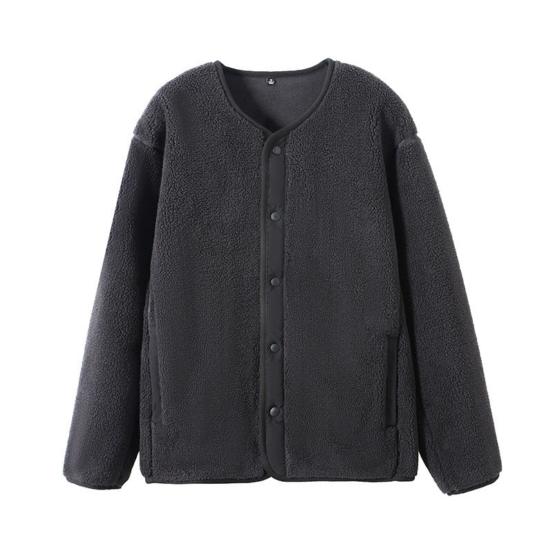 Veste en polaire doublée chaude pour femmes avec fermeture à pression Chic & Stil