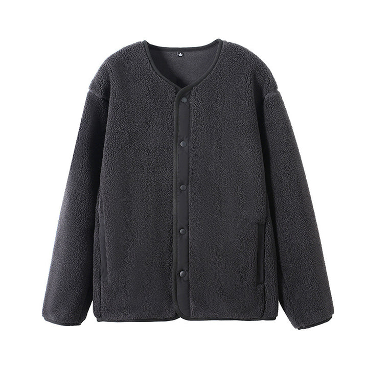 Veste en polaire doublée chaude pour femmes avec fermeture à pression Chic & Stil