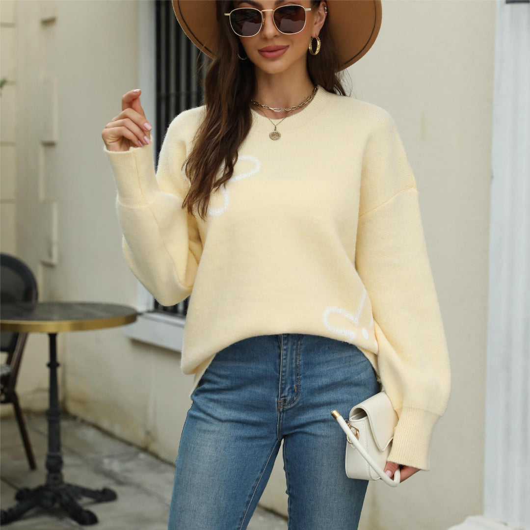 Women's sweater with floral design and relaxed fit Lune London