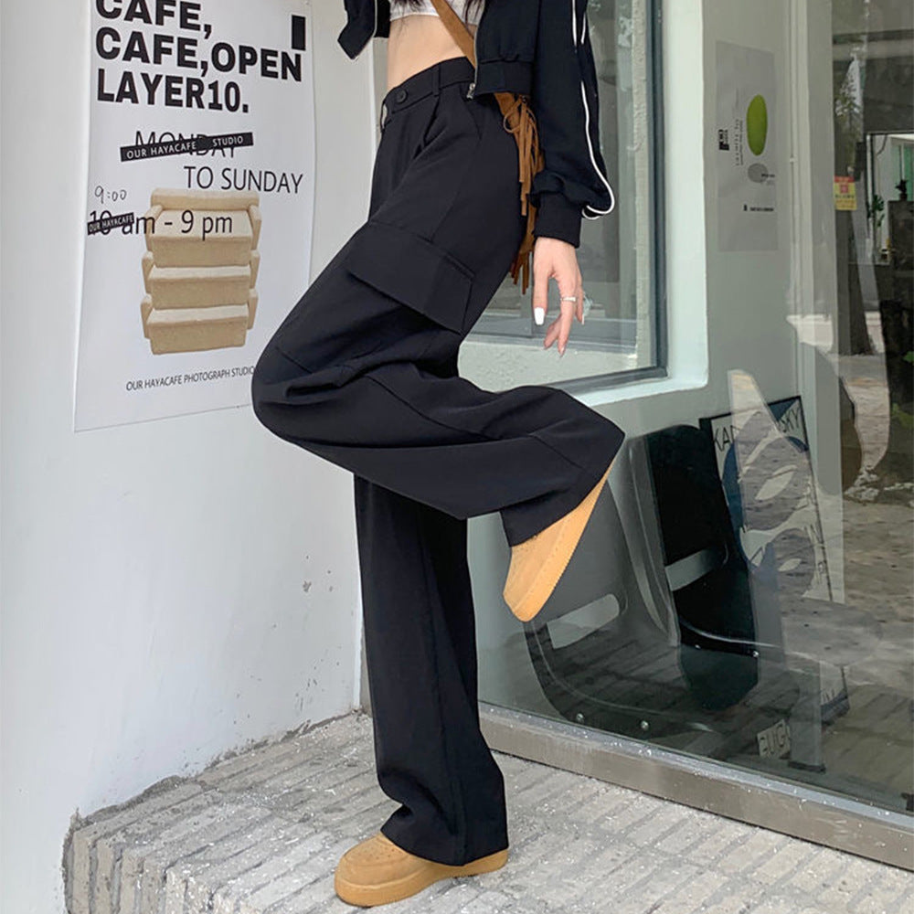 Women Elegant Cargo Pants with Wide Cut Chic & Stil