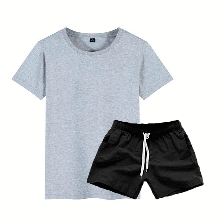 Women's T-shirt set and chic leisure shorts
