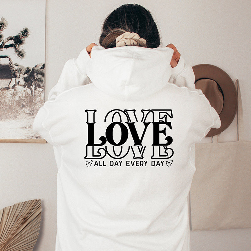 Women's hoodie with creative lettering Chic & Stil