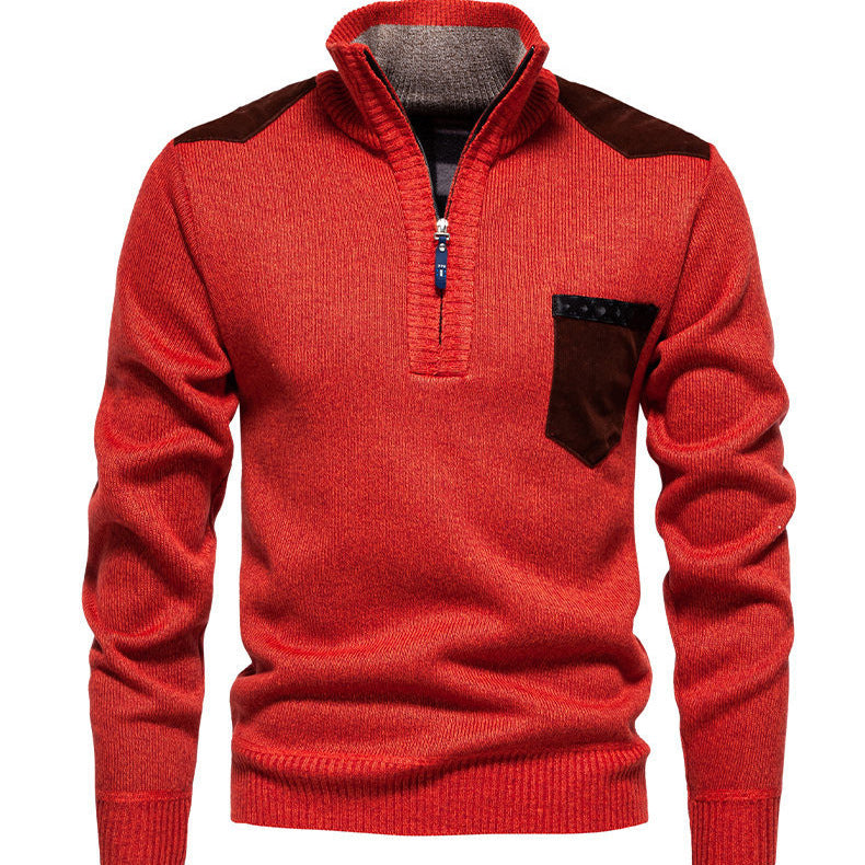Men's sweater with high neck and trendy accents Lune London
