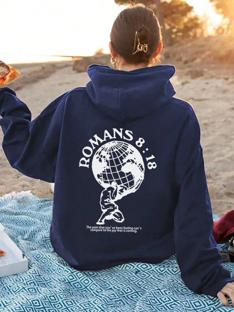 Women's hoodie with inspiring world motif and high-quality print Chic & Stil