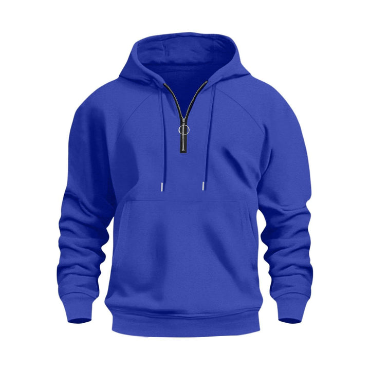 Men's functional hooded sweatshirt with half-zip Chic and Style