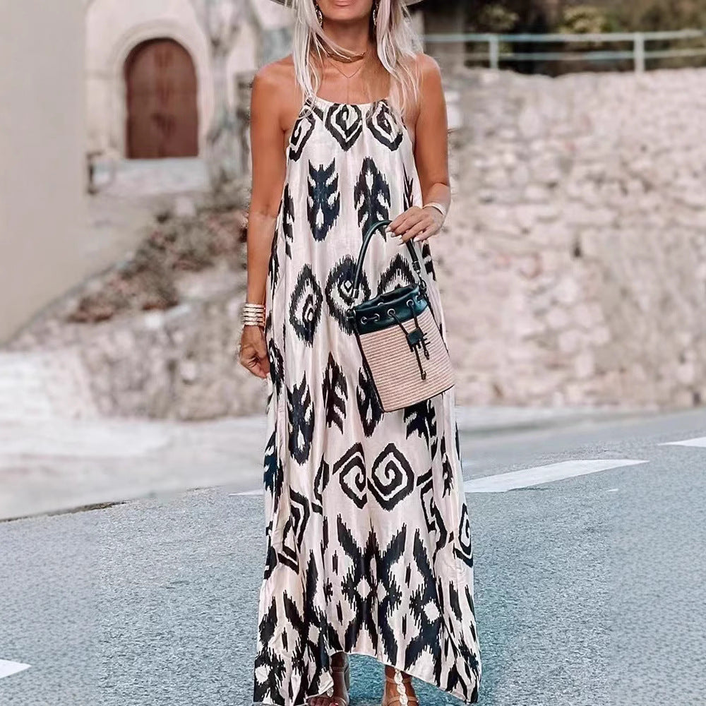 Lune London Women's Printed Ethno Maxi Dress
