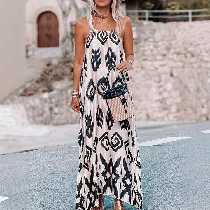 Lune London Women's Printed Ethno Maxi Dress