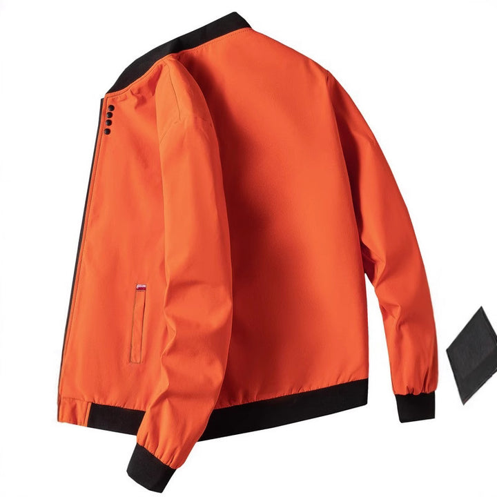 Elegant leisure jacket for men with a stand-up collar and side zipper Lune London
