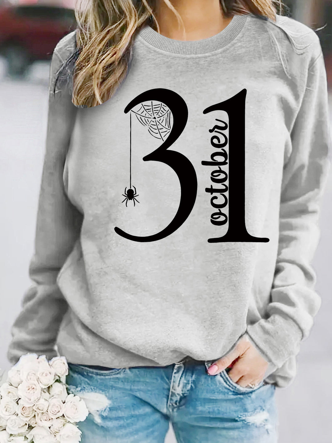 Sweat-shirt pour femmes avec motif d'Halloween créatif et coupe confortable Chic & Stil