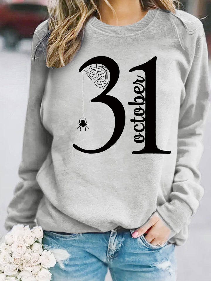 Sweat-shirt pour femmes avec motif d'Halloween créatif et coupe confortable Chic & Stil