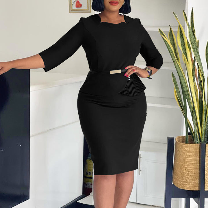 Dresses for women fitted with gathers and belt Lune London