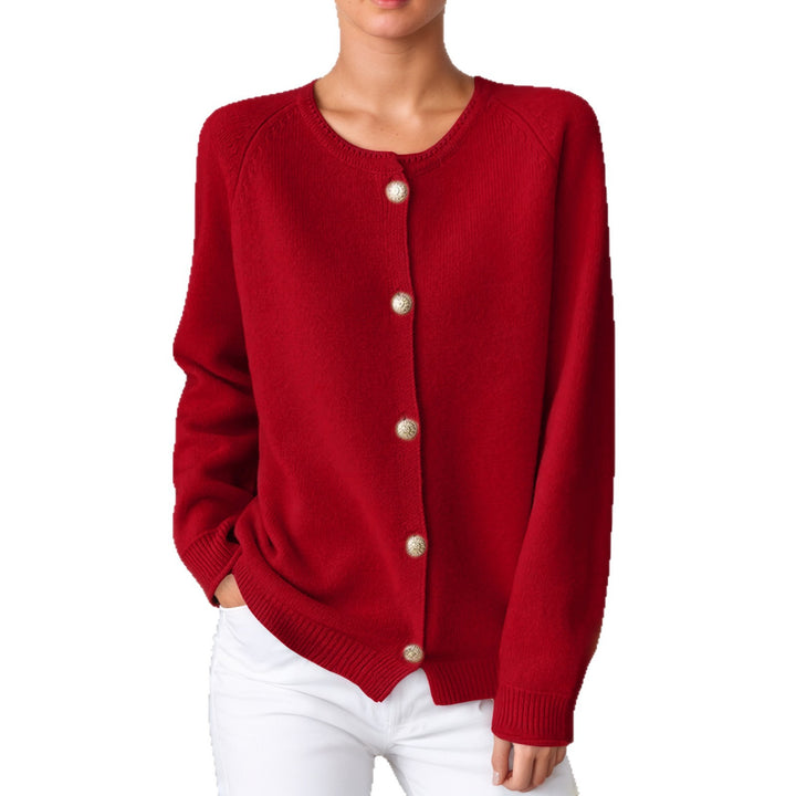 Soft knit cardigan for women with button details and elastic cuffs Lune London