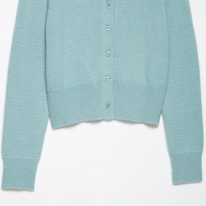 Fine knit cardigan for women with round neckline Lune London