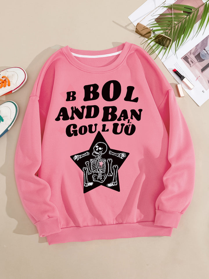 Women's casual sweatshirt with creative skeleton design Chic & Stil