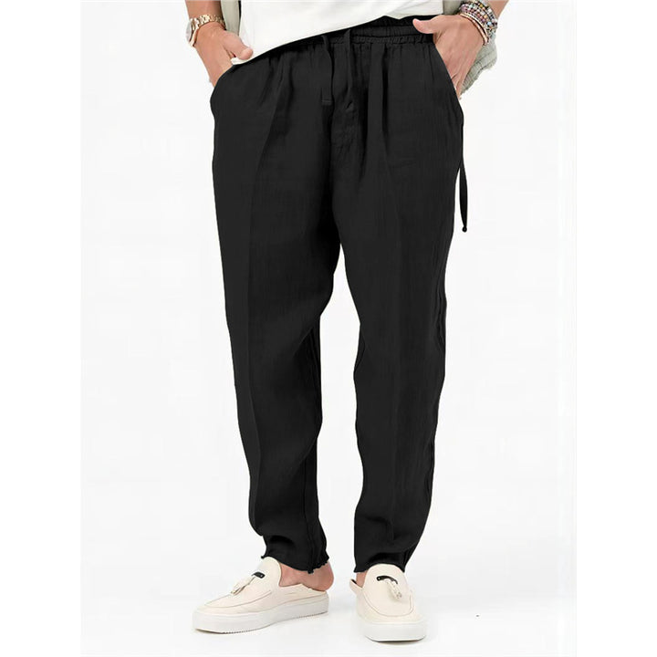 Light summer pants for men with elastic waist and side pockets Lune London