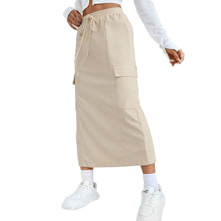 Jupe maxi pour femmes avec poches cargo pratiques et taille réglable Chic & Stil