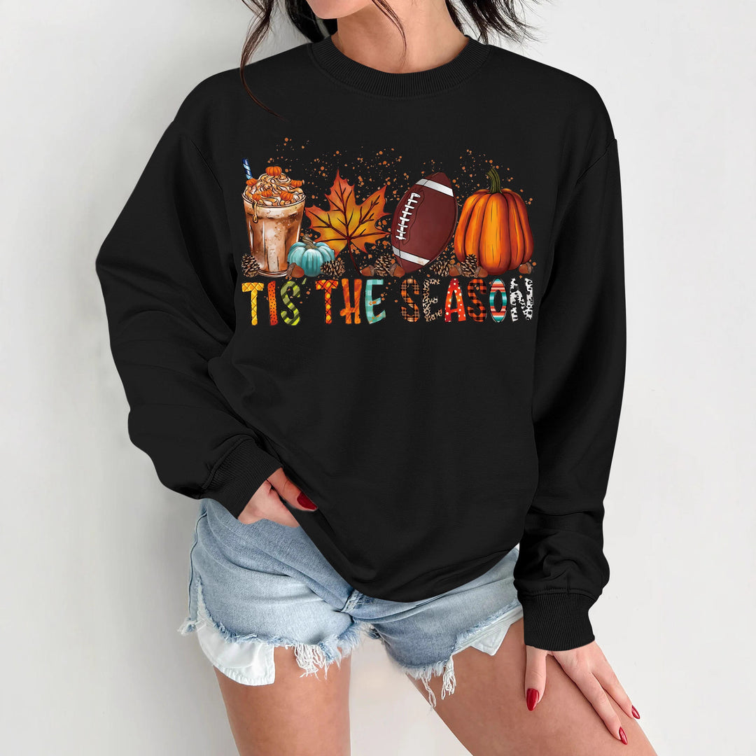 Sweat-shirt pour femmes avec motif automnal et coupe décontractée Chic & Stil