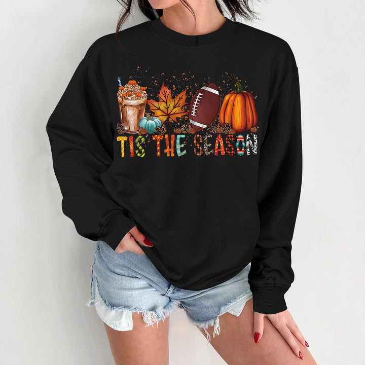 Sweat-shirt pour femmes avec motif automnal et coupe décontractée Chic & Stil