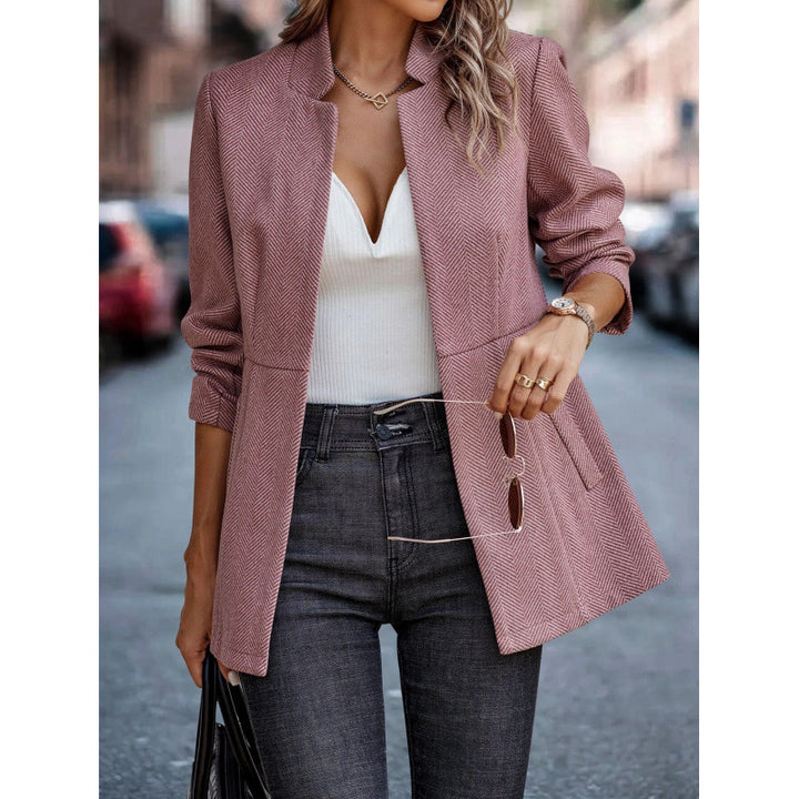 Trendy quilted blazer for women with a relaxed fit and elegant collar shape Lune London