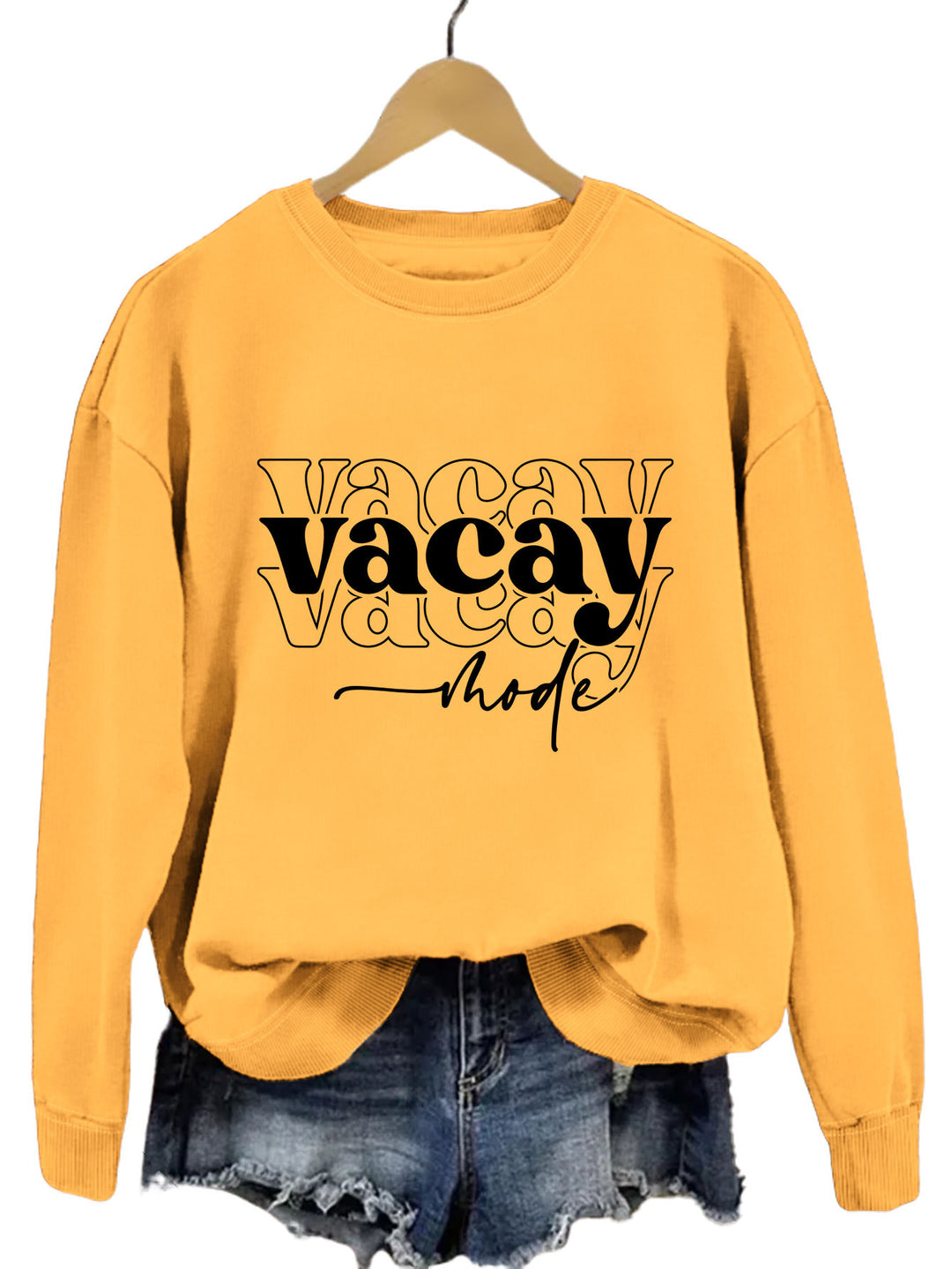 Sweatshirt femme avec lettrage décontracté et coupe décontractée Chic & Stil