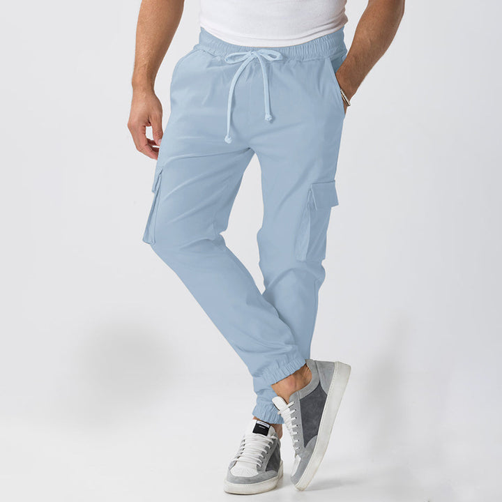 Men's cargo jogging pants with adjustable waist and practical side pockets Lune London