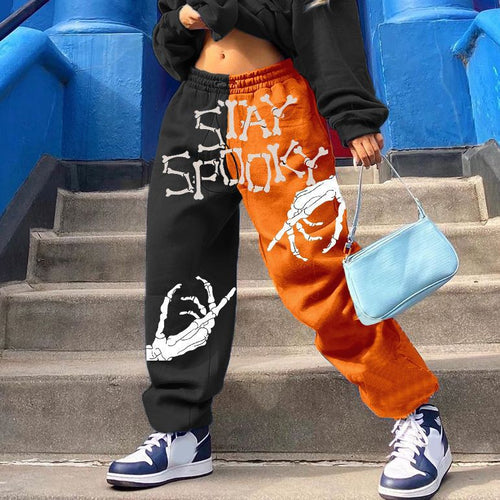 Sporty women's jogger pants with striking print Lune London