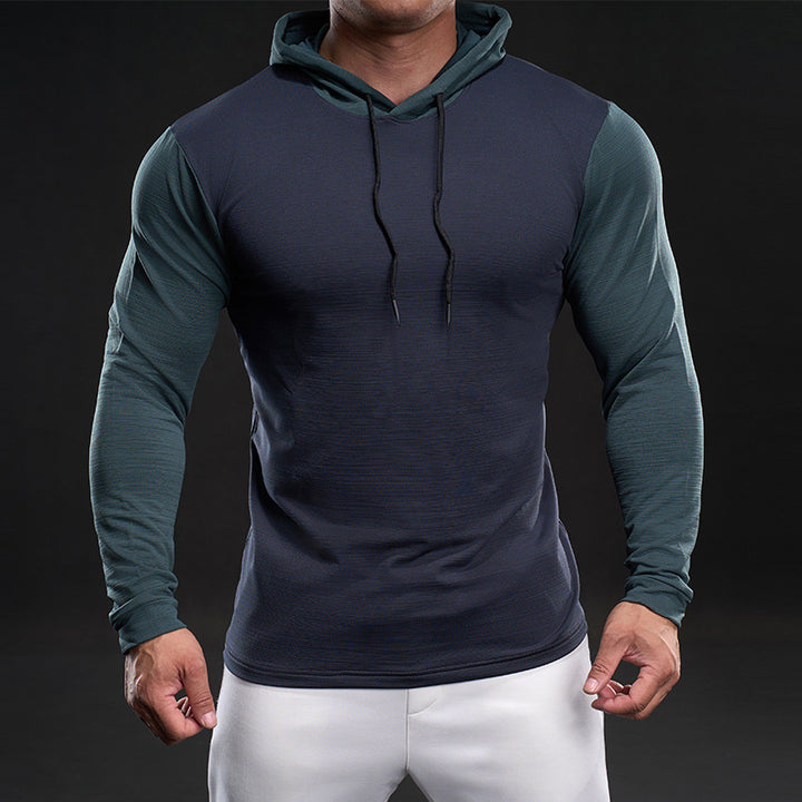 Men's functional long-sleeve breathable t-shirt with hood Lune London