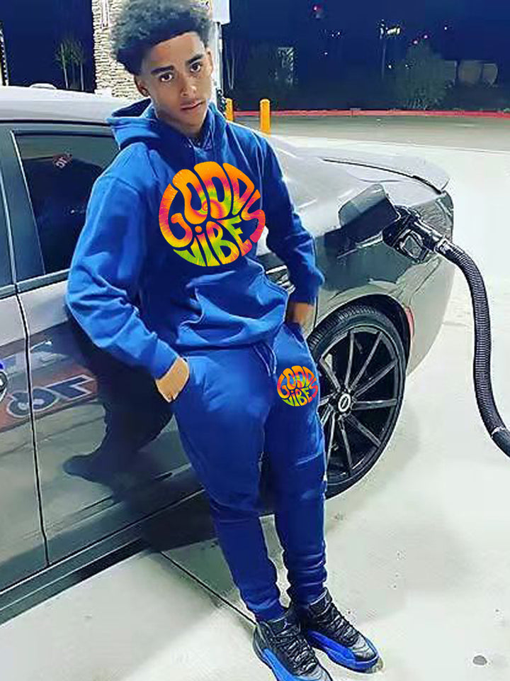 Men's sweatshirt and jogger pants set with colorful graphic design Lune London