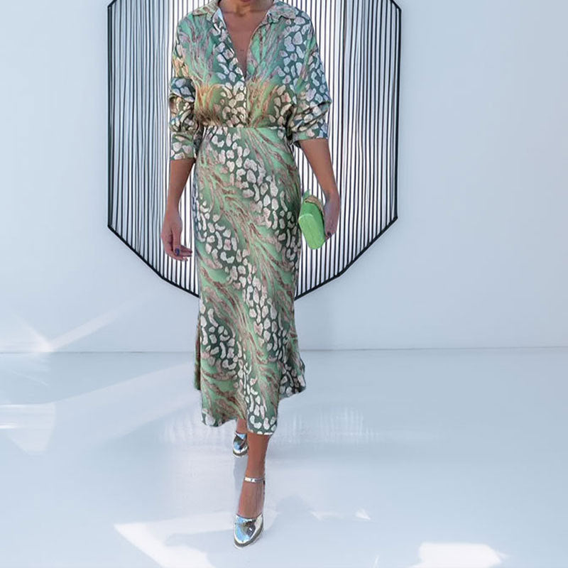 Robe maxi élégante pour femme avec motif scintillant et fronces Chic & Stil