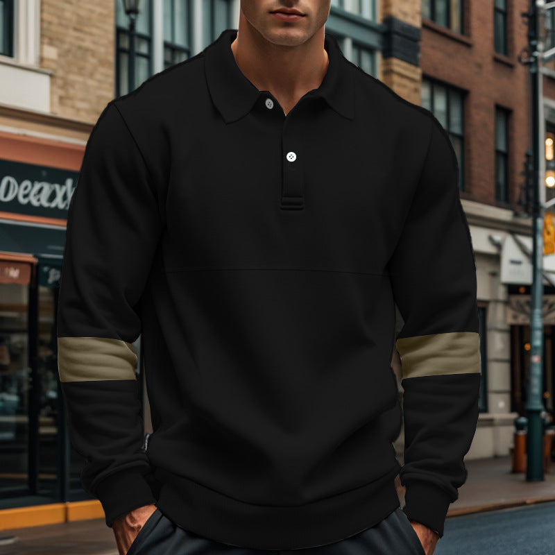 Sporty sweater for men with trendy contrast stripes Lune London