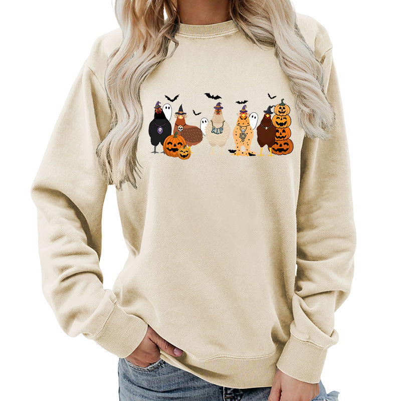 Sweat-shirt pour femmes avec motif Halloween joyeux Chic & Stil