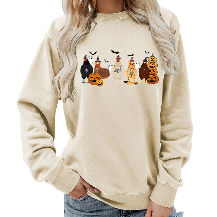 Sweat-shirt pour femmes avec motif Halloween joyeux Chic & Stil