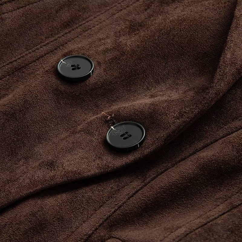 Veste blazer double boutonnage à la mode pour femmes en look daim élégant Chic & Stil