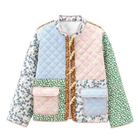 Veste matelassée pour femmes avec motif patchwork coloré Chic & Stil