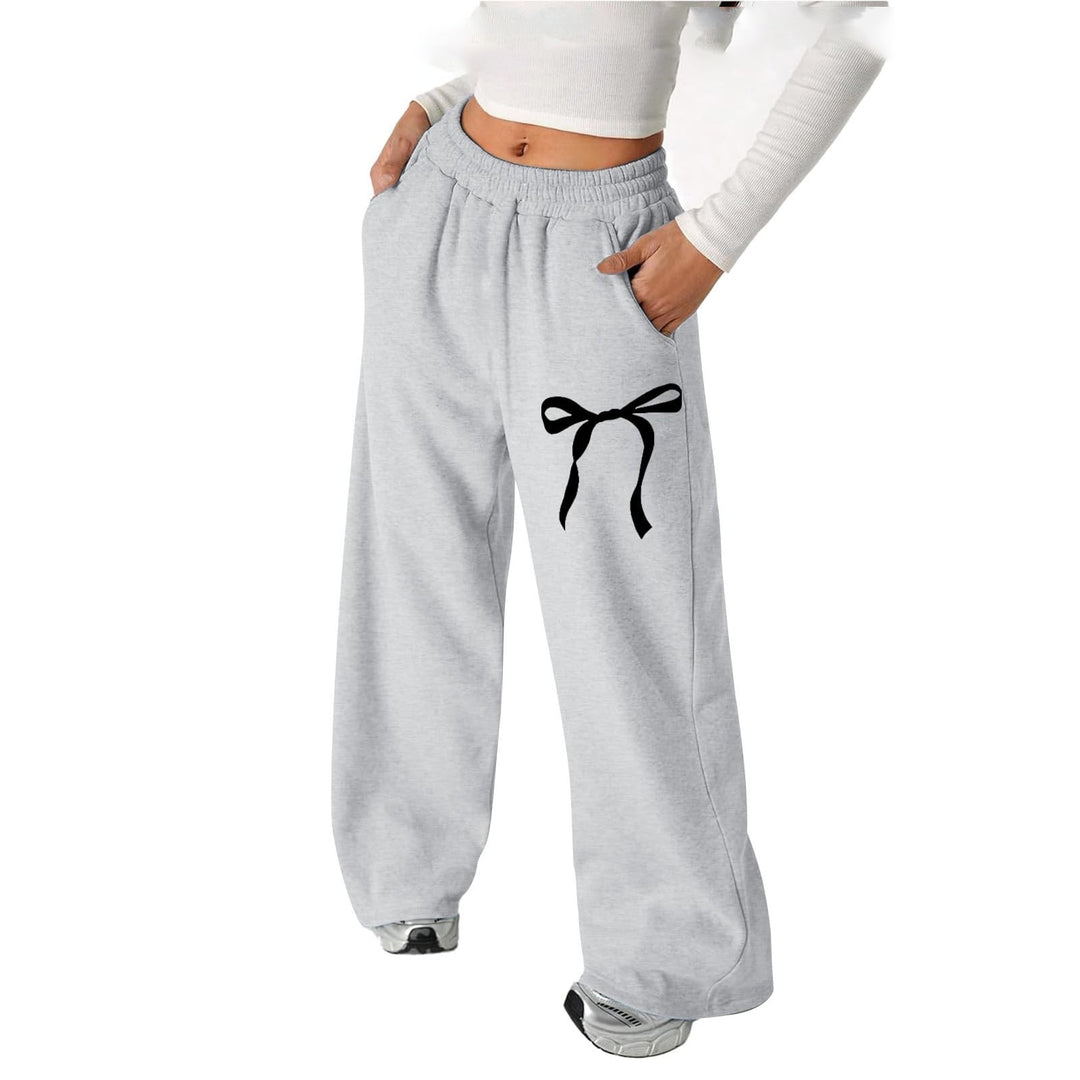 Pantalons de loisirs pour femmes avec motif de nœud élégant et coupe confortable Chic & Stil