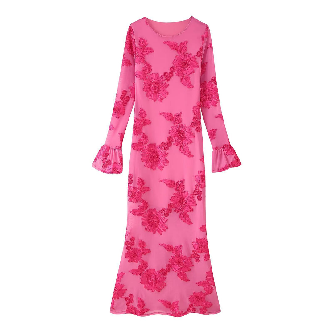Flower dress with long sleeves for ladies Lune London