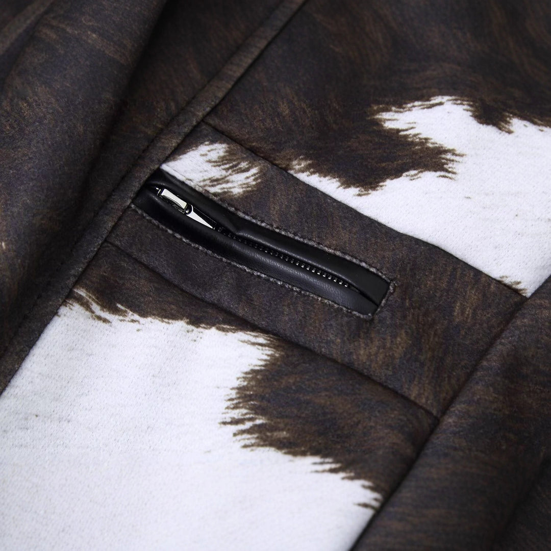 Veste en faux cuir pour femmes avec design d'animal exotique Chic & Stil