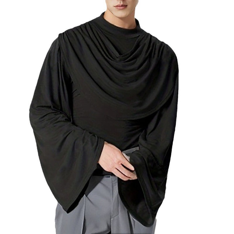 Women Elegant Blouse with Drapes and Wide Sleeves Lune London