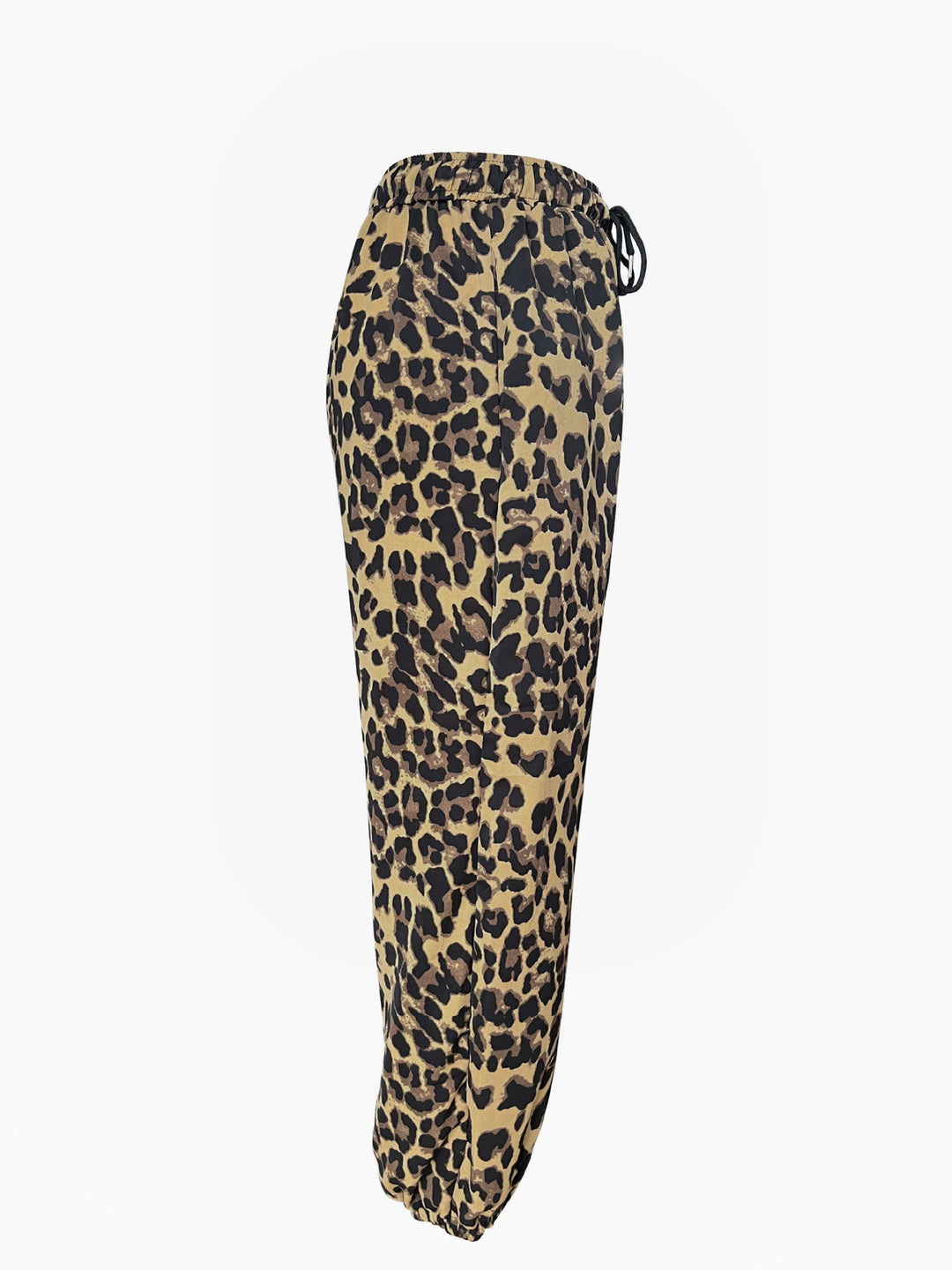 Casual leopard print pants for women with elastic waistband Lune London