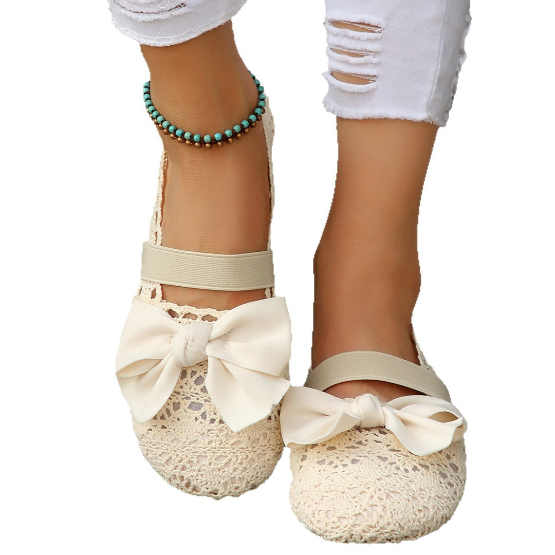 Elegant women flat ballerinas with bow detail Lune London