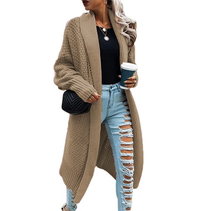 Ladies Large knitted cardigan with front opening and long sleeves Lune London