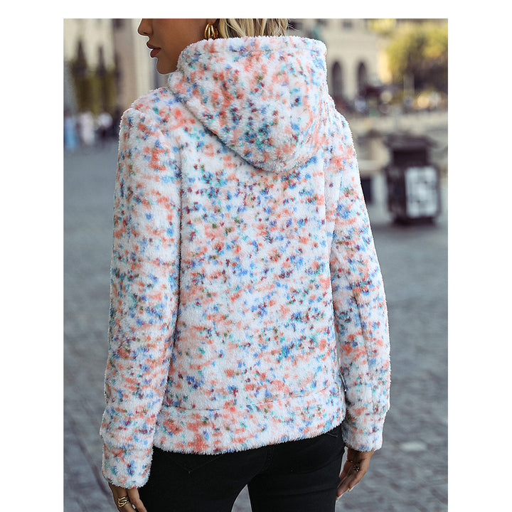 Fleece sweatshirt for women with hood Lune London